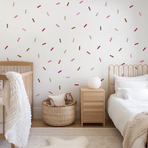 144 Multicolor Party Sprinkles II Wall Decal, Wall Sticker, Kids Room Wall Decor, Baby Nursery Wall Decals, Party Room Decor
