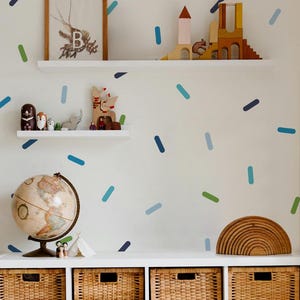 144 Multicolor Party Sprinkles III Wall Decal, Wall Sticker, Kids Room Wall Decor, Baby Nursery Wall Decals, Party Room Decor