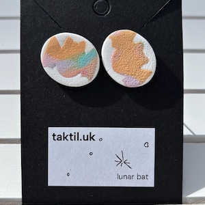 Lunar Bat Stud Earrings