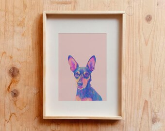 Retrato de perro colorido: Dibujo a lápiz personalizado (con asistencia de IA)