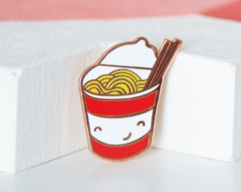 Cup of Noodles Enamel Pin, Asian Noodles Lapel Pin, Instant Noodles, Noodle Cup, Instant Ramen, Comfort Food, Hard Enamel Pins