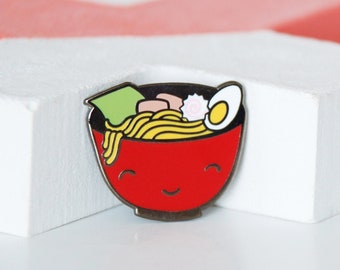 Ramen Noodle Bowl Enamel Pin, Asian Noodles Lapel Pin, Japanese Ramen, Noodle Soup, Comfort Food Lapel Pin, Hard Enamel Pins