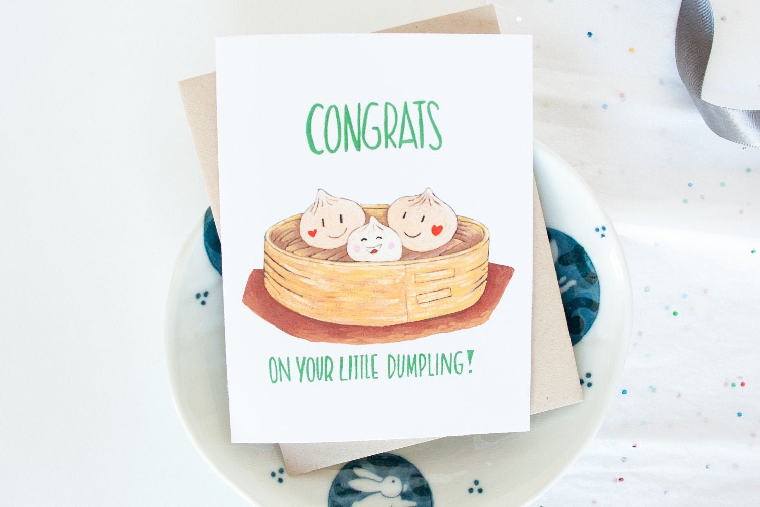 Dim Sum Newborn Dumpling Greeting Card Gifts For New Moms Etsy
