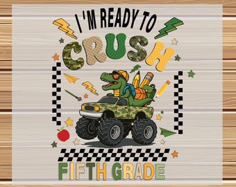 Dinosaur Back to School DTF Transfer, Matching Group (Ready to Press)