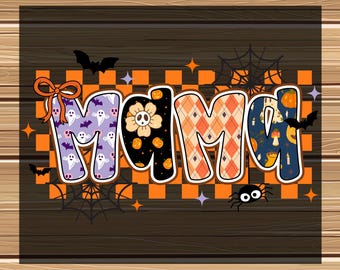 Trendy Halloween Mama DTF Transfer: Spooky Floral Design, Ready to Press