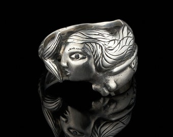 Silver Mermaid ring,