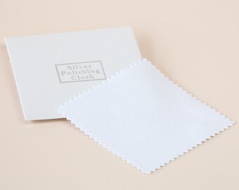 Sterling Silver Earrings refresh polishing white cloth for glasses clean