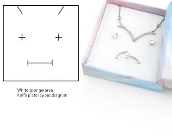 Jewelry Gift Box: Pink-Purple & Sky-Blue Cardboard (9x9x2cm)