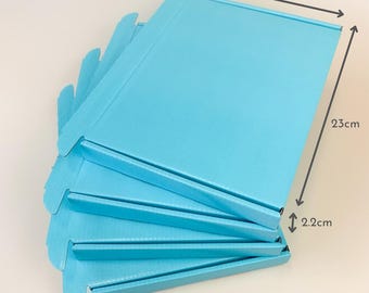 Large Letter Large Size Shipping Box: Corrugated Blue Mailbox Delivery (23x16.4x2.2cm)