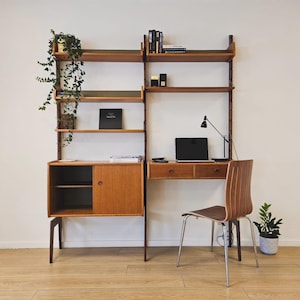 &quot;Ergo De Luxe &quot;&quot;Texmon Modular Set&quot;&quot; - zwei Module mit Schreibtisch (Teakholz)&quot;