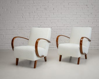 Pair of Armchairs by Jindřich Halabala Mid-Century Czech Lounge Chairs
