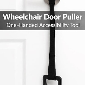 Tirador de puerta para silla de ruedas / Abridor de puerta para discapacitados / Ayuda de accesibilidad con una mano para personas discapacitadas y mayores