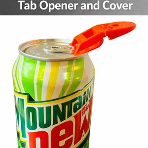 One Handed Can Tab Opener and Cover for Limited Hand Strength Four Pack