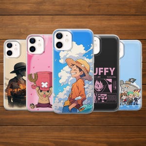 One Piece Phone Case Luffy Anime Cover for iPhone 17Pro, 16, 15, 14, 13, 12, Samsung S25, S24, S23FE, S22, A16, A26, A56, Pixel 10Pro, 9