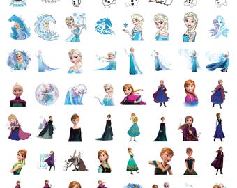 Frozen SVG Bundle, Elsa, Anna, Olaf SVG, Frozen Cricut Designs, Frozen Clipart, PNG Files, Instant Download, Perfect for Crafts