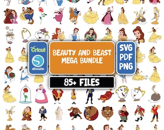 Beauty and Beast SVG, Belle PNG Clipart Bundle, Beauty and the Beast SVG, Instant Digital Download, Princess shirt, belle svg, beast svg