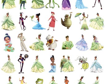 Princess and the Frog PNG Clipart, Princess and the Frog SVG, Tiana Clipart, Princess png, Tiana PNG Bundle, Tiana svg