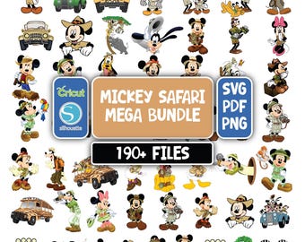 Mickey Safari PNG, Mickey Safari SVG, Mickey Safari Clipart, Mickey Digital Papers, Mickey Birthday, Animal Kingdom PNG, Animal Kingdom svg