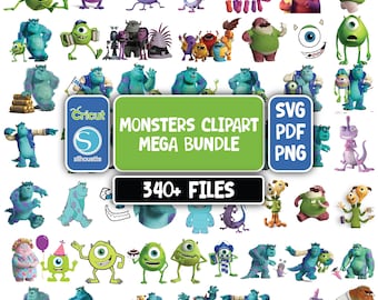 Monsters Svg Bundle, Monsters Clipart, Instant, Download, Monsters SVG Sully Mike Monsters, Printable Decor, Birthday Templates,Monsters Inc