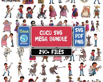 Coco PNG, Coco SVG, Coco clipart bundle, Miguel png svg, High Quality Coco images for birthday decorations, Cake toppers, shirts
