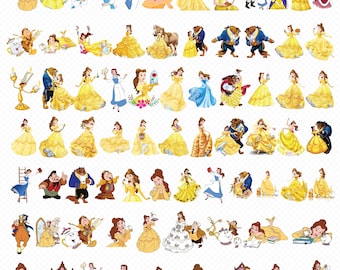 Beauty and Beast SVG, Belle PNG Clipart Bundle, Beauty and the Beast SVG, Instant Digital Download, Princess shirt