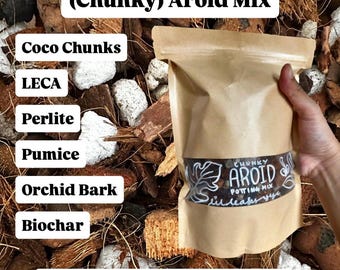 Indoor Potting Mix for Houseplants - Chunky/Aroid, General Basic Mix (1.5L) (enough for up to five 4in pots)