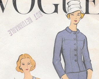 Bust 34-1957 Misses' Suit and Blouse Vogue 9159 Size 14 Hip 36