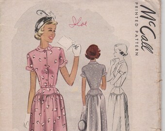 Bust 31-1949 Junior's Dress McCall Pattern 7607 Size 13