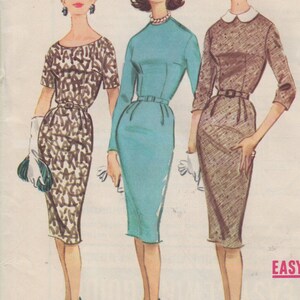 Bust 34-FACTORY FOLDED 1960 Misses' Dress McCall's 5553 Size 14 image 1