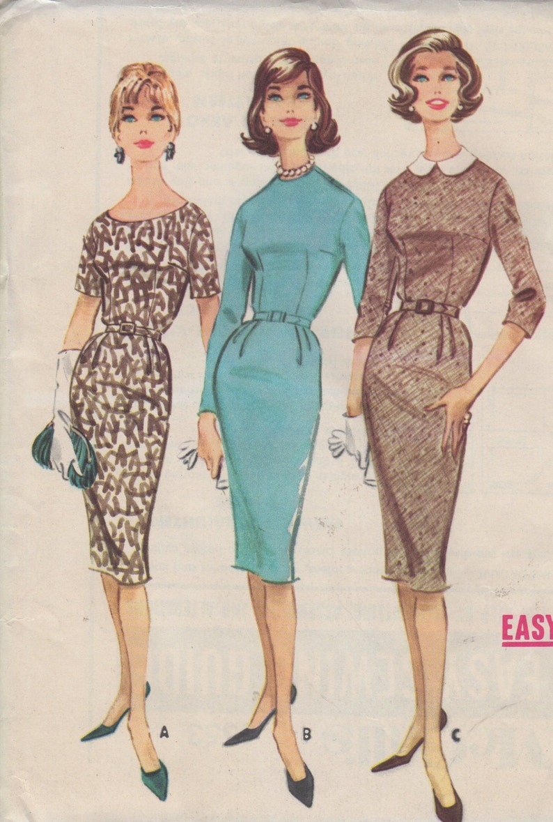 Bust 34-FACTORY FOLDED 1960 Misses' Dress McCall's 5553 Size 14 image 1