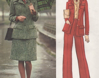 Bust 34-FACTORY FOLDED 1960's Misses' Jacket, Skirt and Pants Vogue Paris Original Pierre Balmain 2965 Size 12