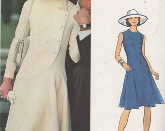 Bust 32 1/2-FACTORY FOLDED 1960's Misses' Dress Vogue Couturier Design Fabiani 1065 Size 12-cp