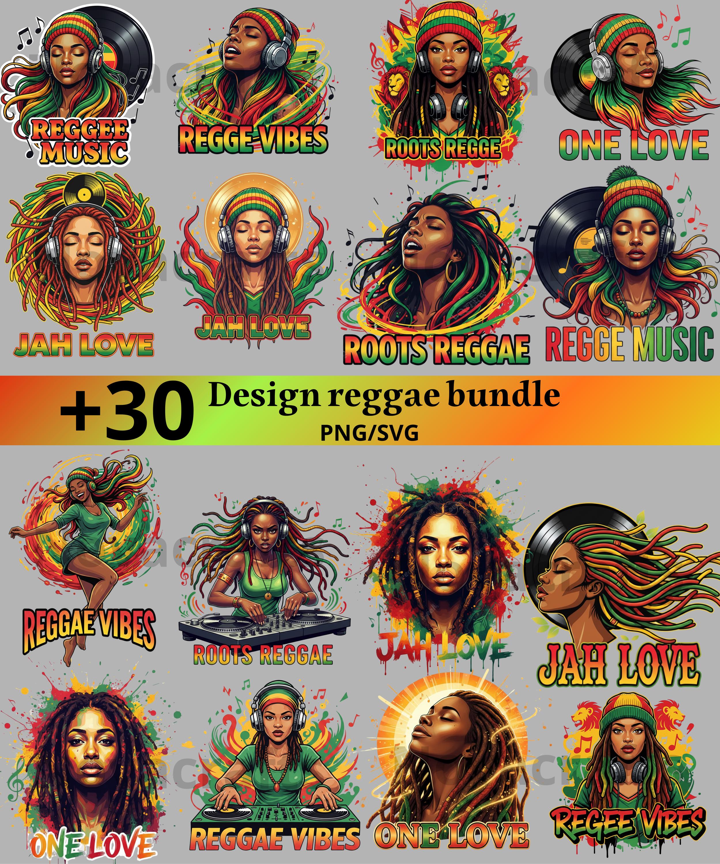 30+ Reggae Legend Inspired Designs | Vintage Rasta Sublimation Bundle ...