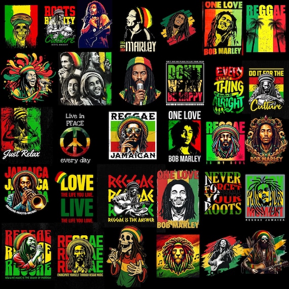 80s Reggae Legend Inspired Designs | Vintage Rasta Sublimation