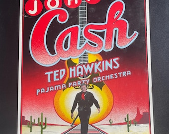 Póster del concierto de Johnny Cash en el Fillmore en 1994