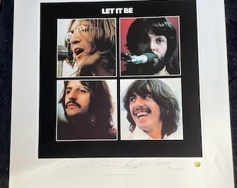 Beatles Rare Alternate Fantasy Signed Let It Be Artwork Cover LP