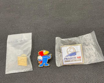 World Cup France 98 Football/soccer Pins - Set of 3 - Etsy