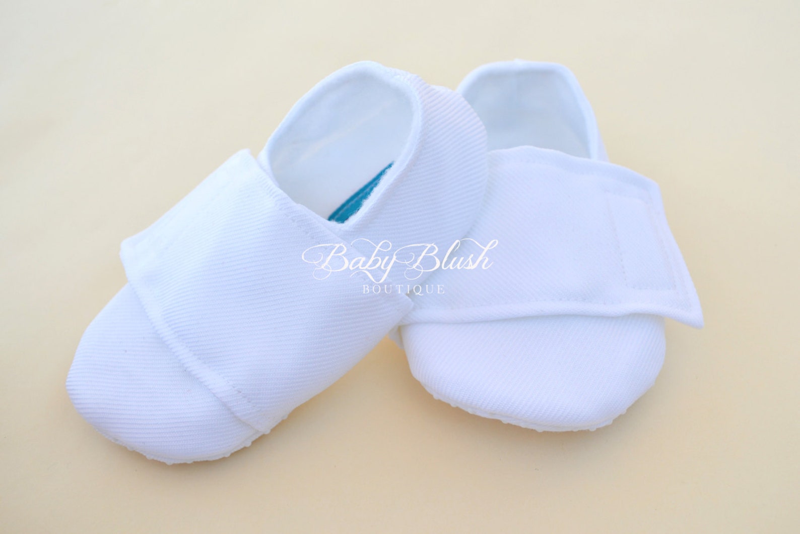 Baby Boys Soft White Shoes 406P - UK Size 1 Only