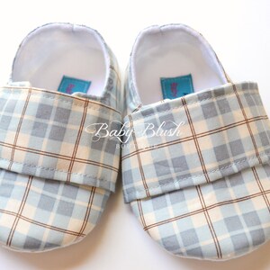 Light Blue Baby Boy Soft Soled Shoes Infant Loafer Boy Shoes image 2