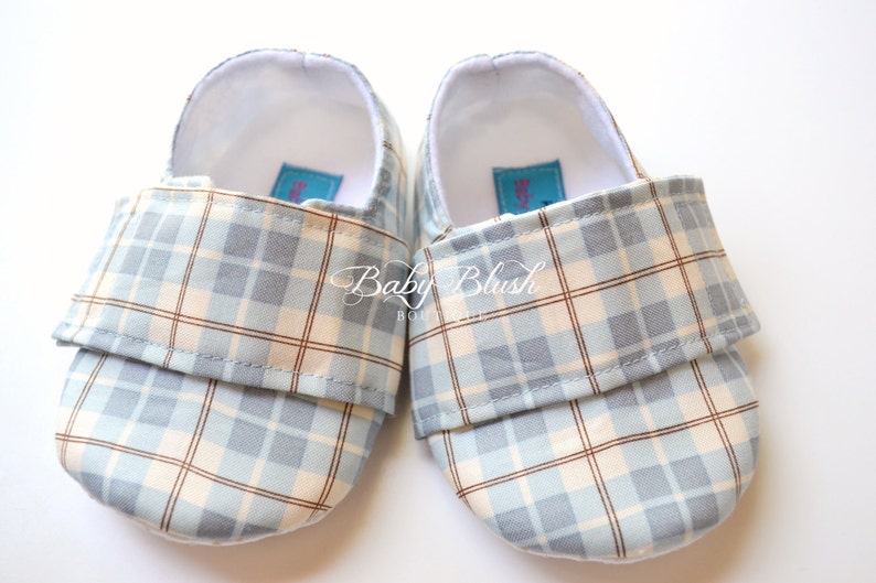 Light Blue Baby Boy Soft Soled Shoes Infant Loafer Boy Shoes image 2