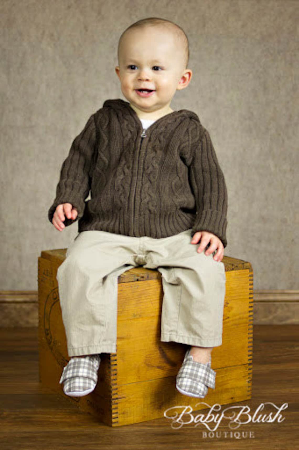 Grey Baby Boy Soft Soled Shoes - Infant Loafer Boy Shoes - Etsy