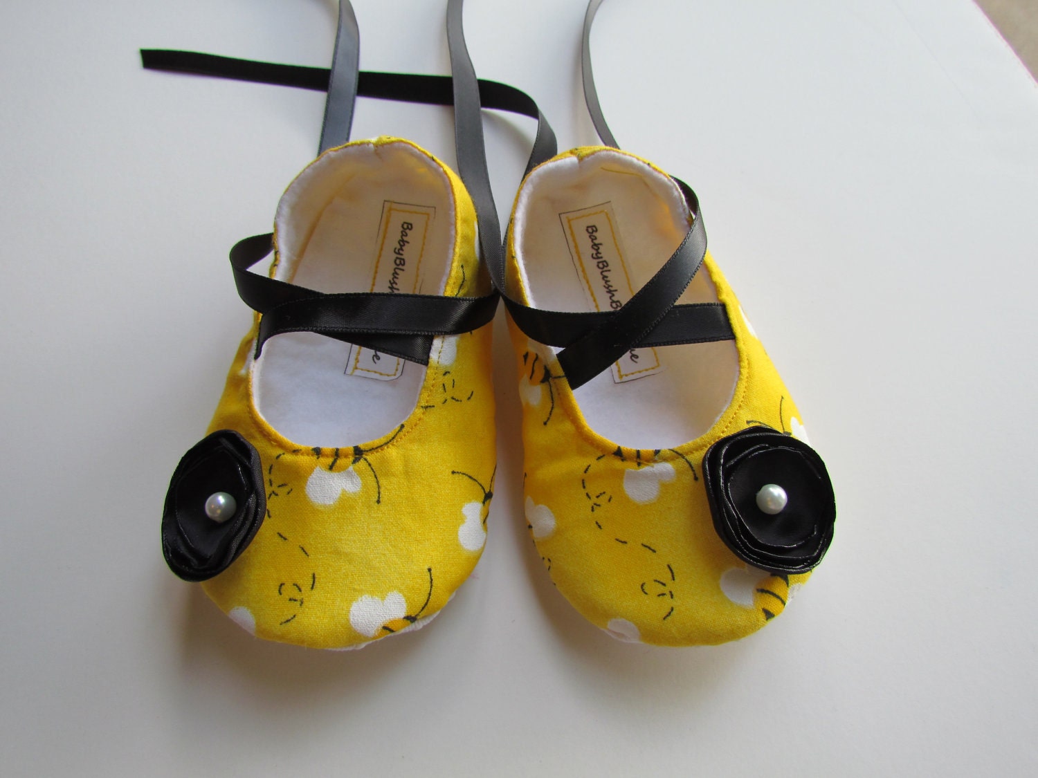 Bumble Bee Baby Shoes Soft Ballerina Slippers Baby Booties
