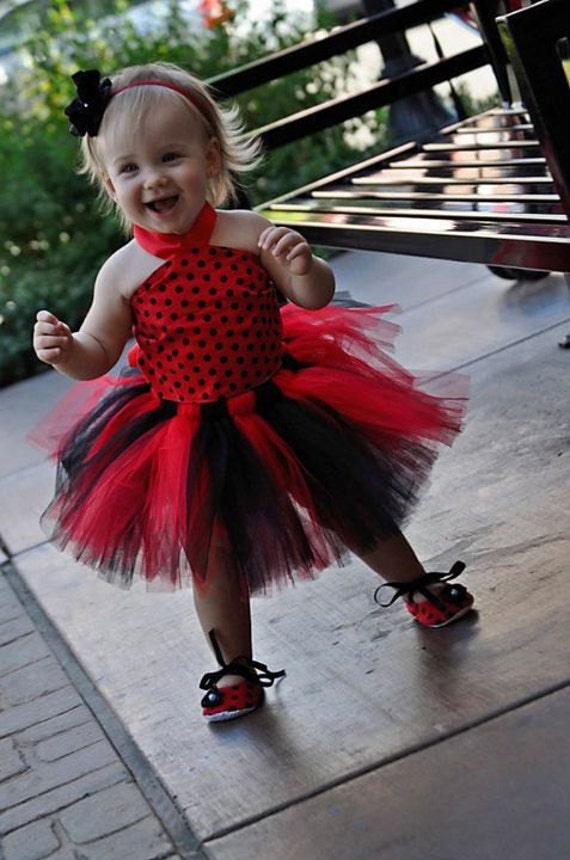 Dress Size 12 Months Baby Girl ladybug Headband Outfit Set 3