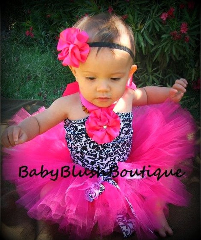 Tutu Black & White Damask Tutu Baby Toddler Outfit Costume Set Etsy