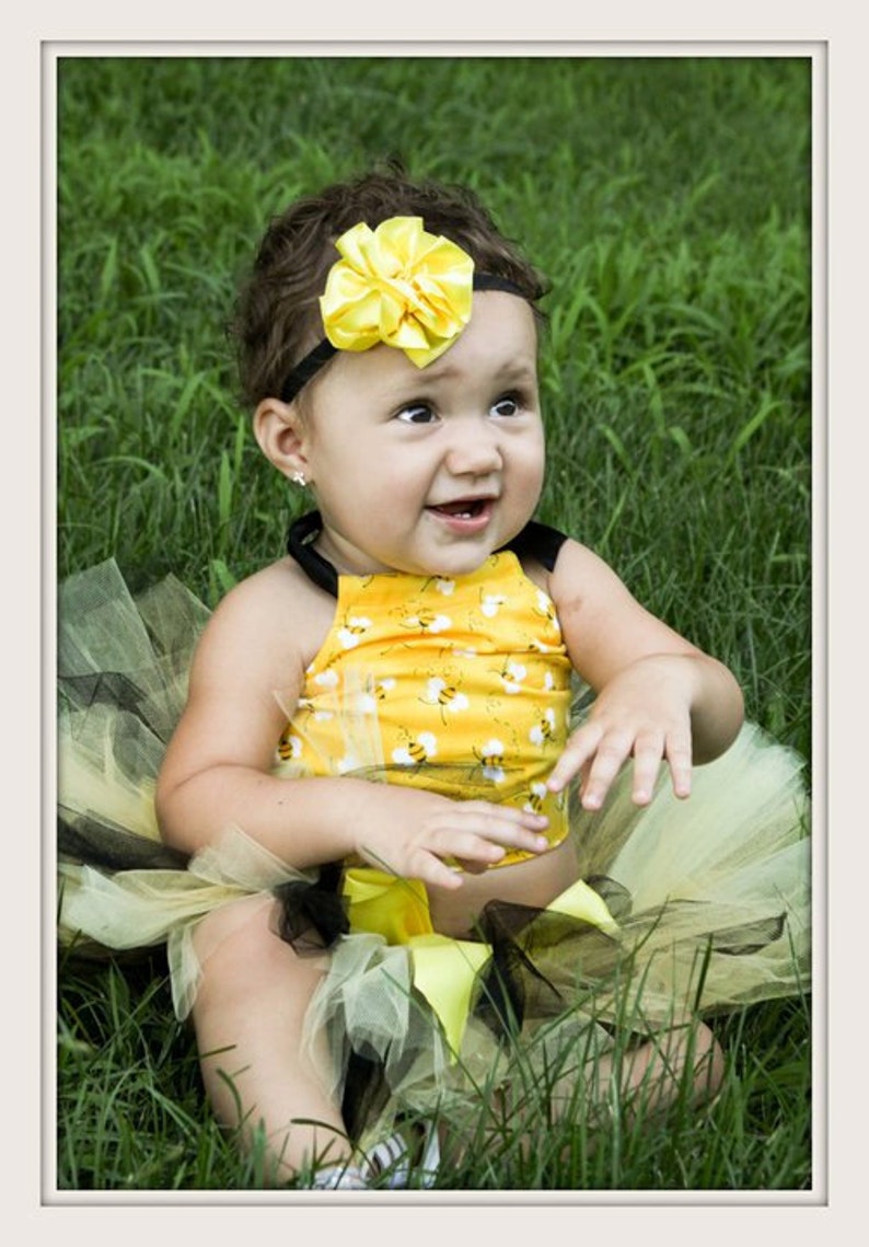 Bumble Bee Tutu Baby Toddler Outfit Costume Set 3 Pc top Etsy