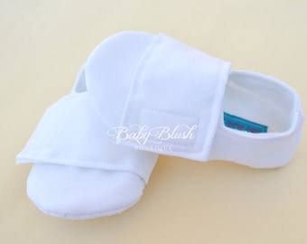White  Baby Boy Soft Soled Baby Shoes - Infant Shoes