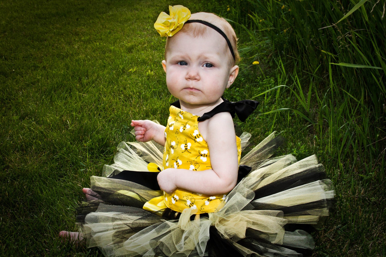 Bumble Bee Tutu Baby Toddler Outfit Costume Set 3 Pc top Etsy