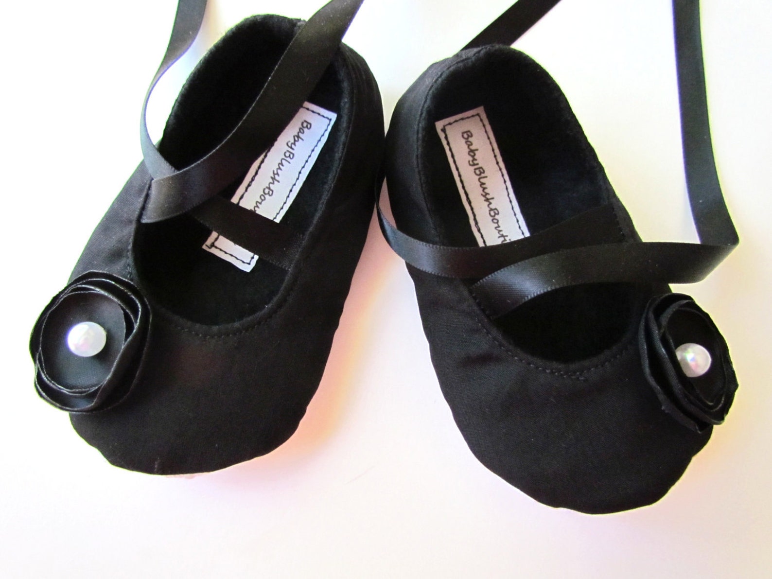 All Black Baby Shoes Soft Ballerina Slippers cotton Baby - Etsy