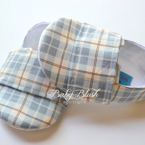 Light Blue Baby Boy Soft Soled Shoes Infant Loafer Boy Shoes image 1