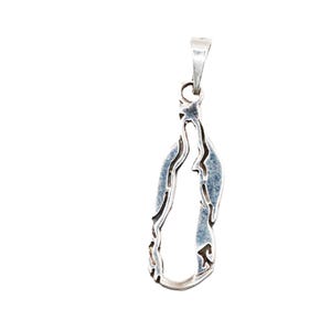Sterling Silver Virgen de Guadalupe Pendant - Our Lady of Guadalupe